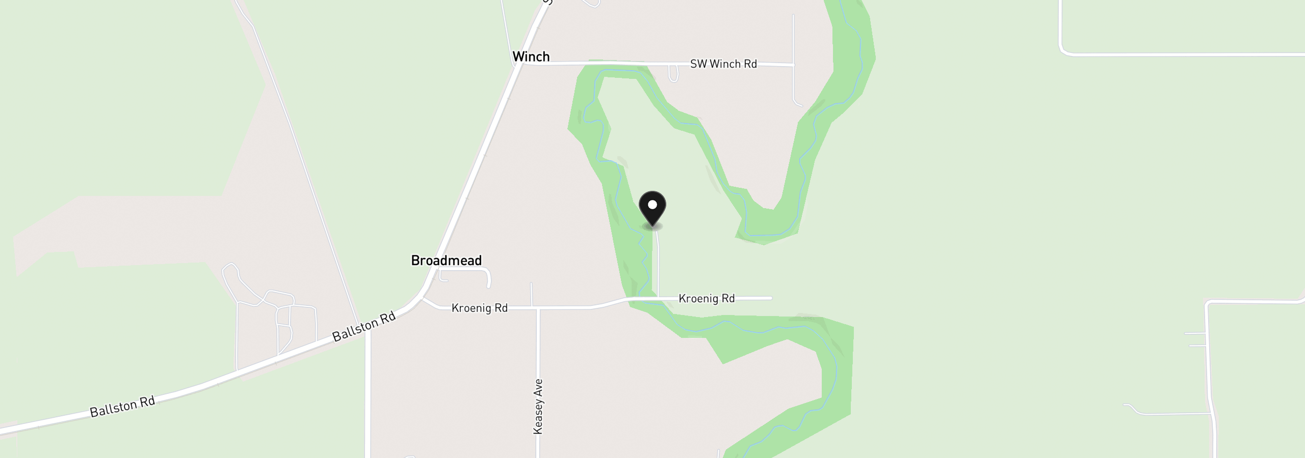 Map showing the location of 11255 Kroenig Rd, Amity, OR 97101