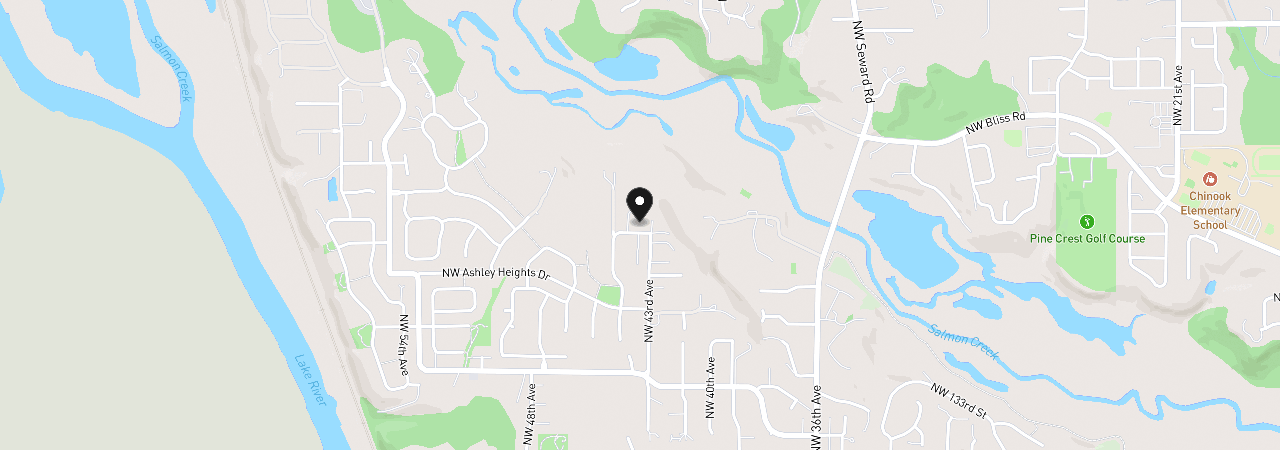 Map showing the location of 4306 NW 140th Way, Vancouver, Wa 98685