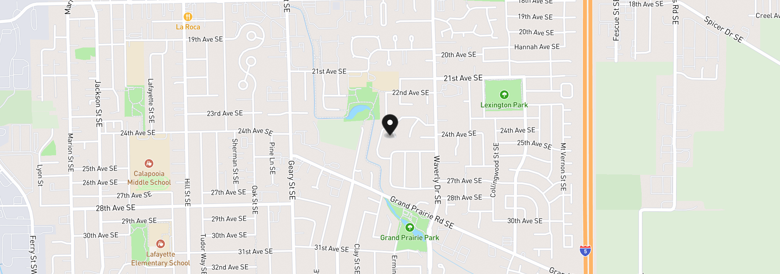 Map showing the location of 2312 Ermine Ct, Albany, OR 97322