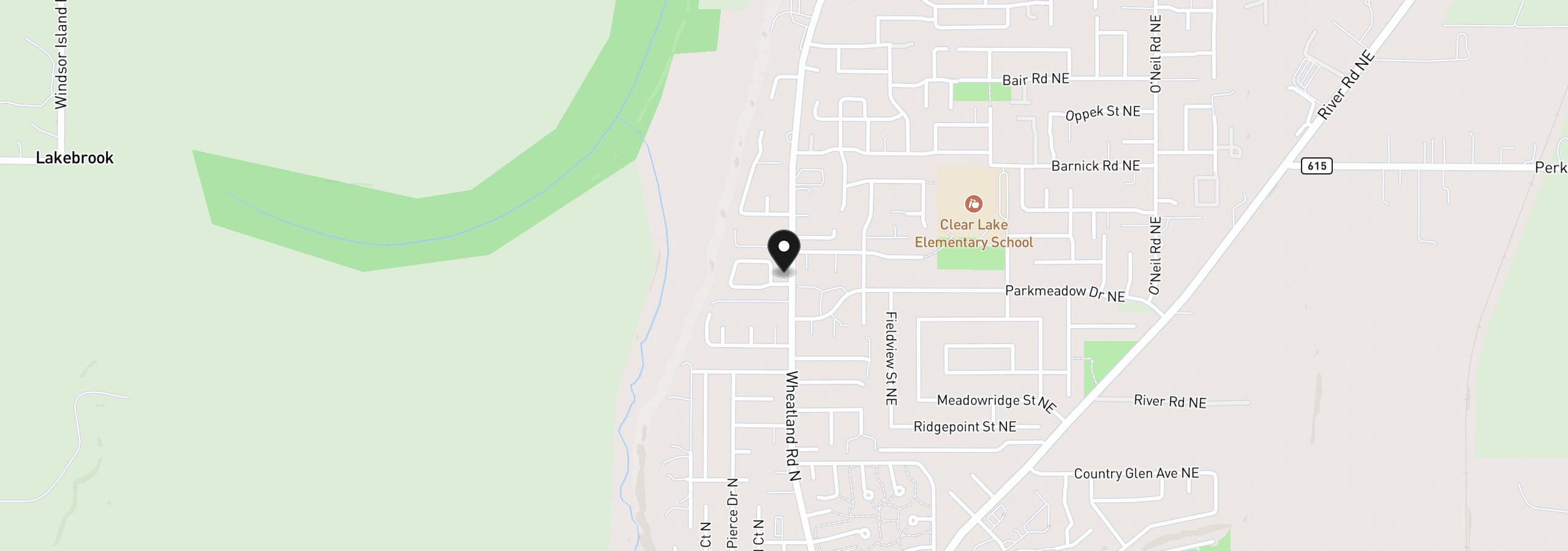 Map showing the location of 103 Cedar Bluff Cir N, Keizer, OR 97303