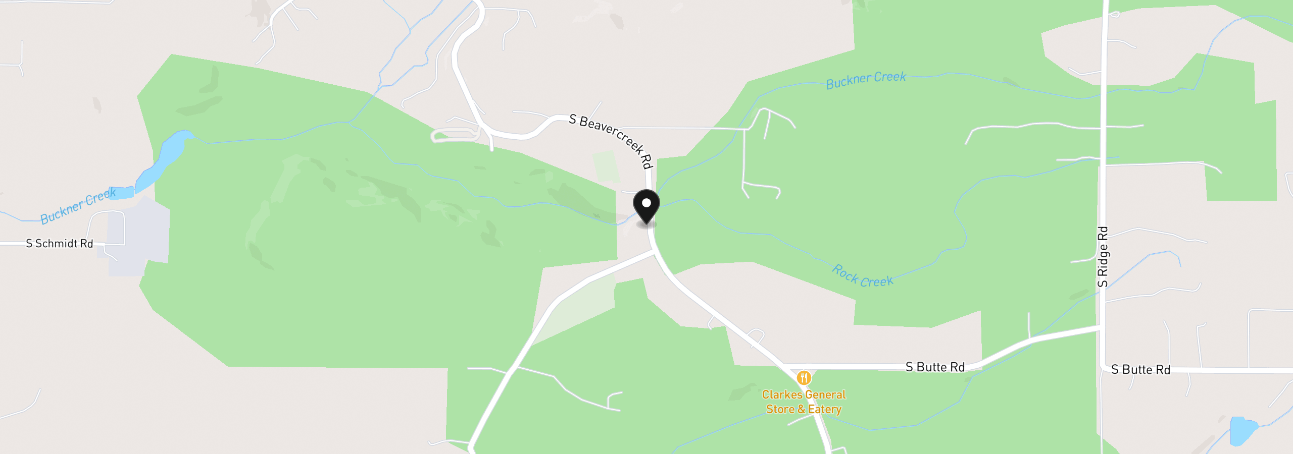 Map showing the location of 25465 S Beavercreek Rd, Beavercreek, OR 97004