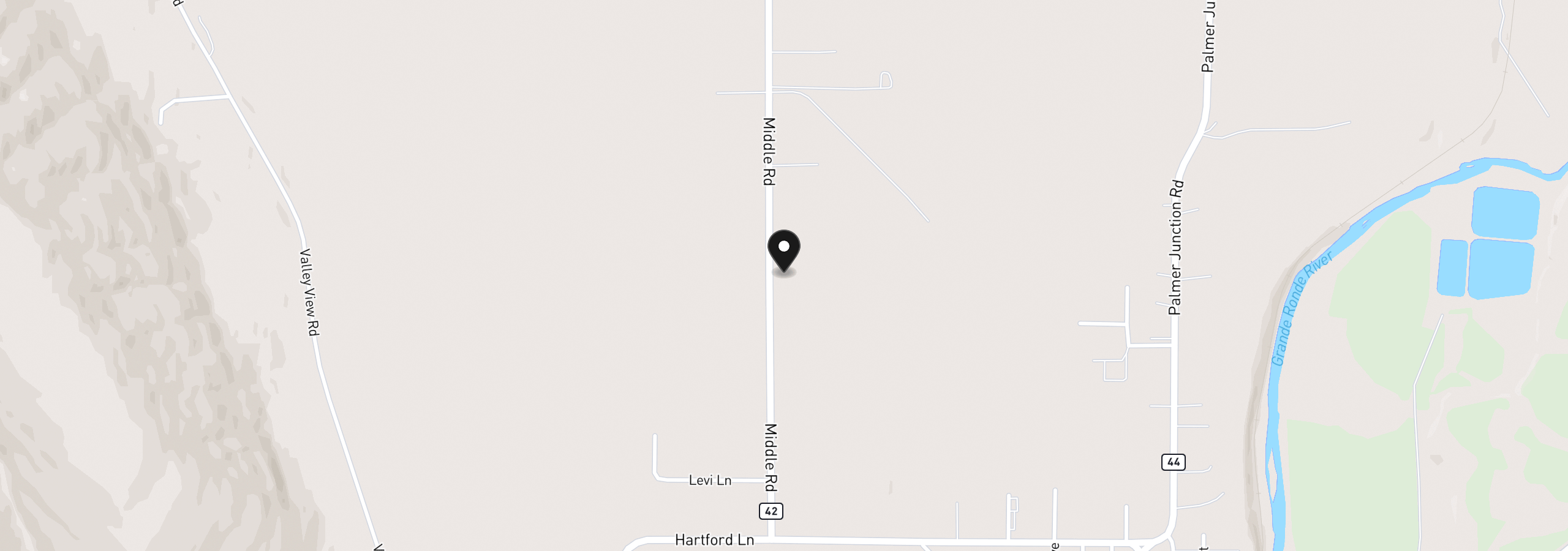 Map showing the location of 70775 Middle Rd, Elgin, OR 97827