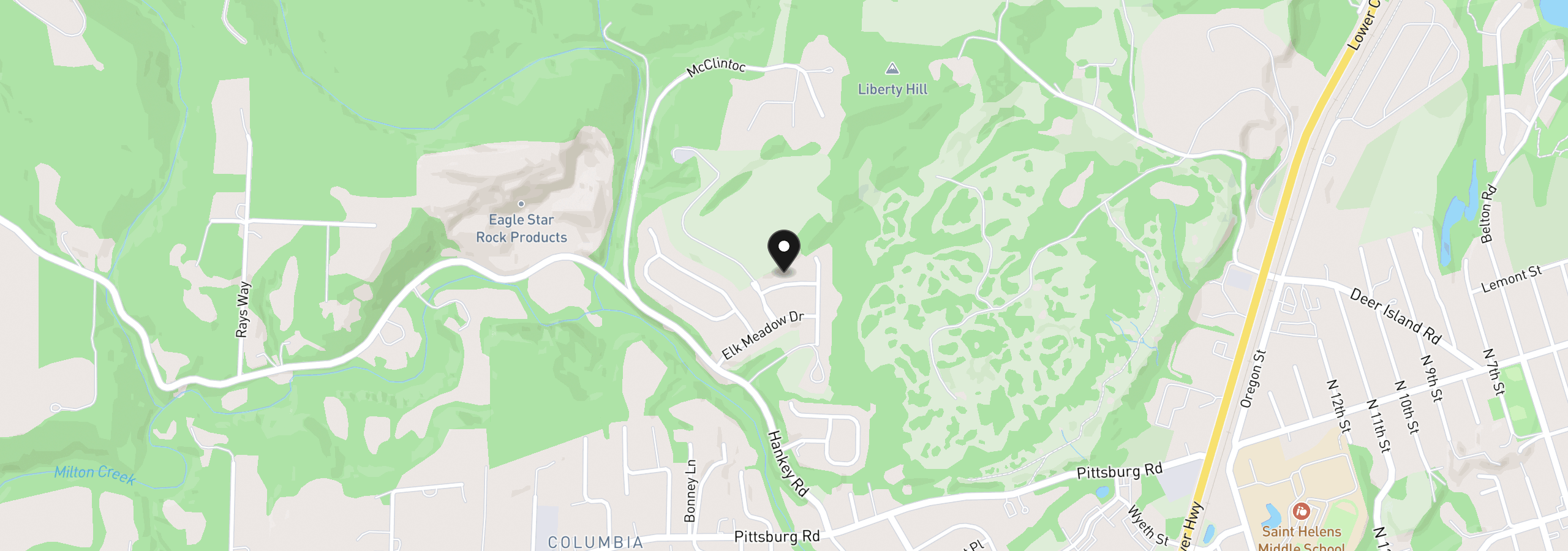 Map showing the location of 35671 Spotted Hill Dr, St. Helens, OR 97051