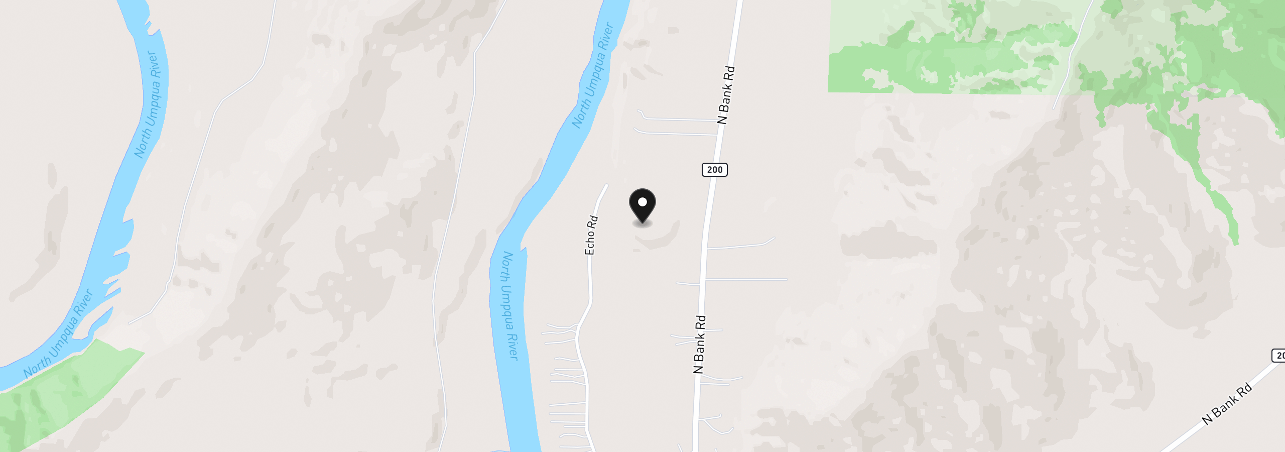 Map showing the location of 1495 Echo Dr, Roseburg, OR 97470