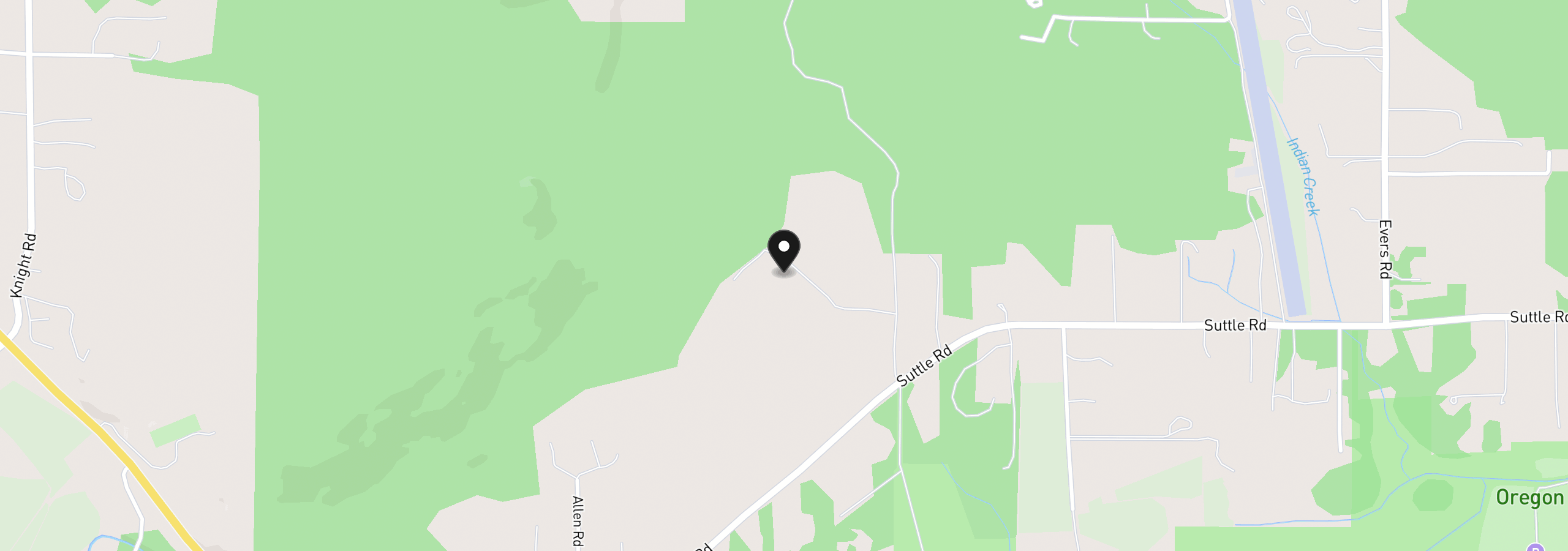 Map showing the location of 23681 Suttle Rd, Veneta, OR 97487