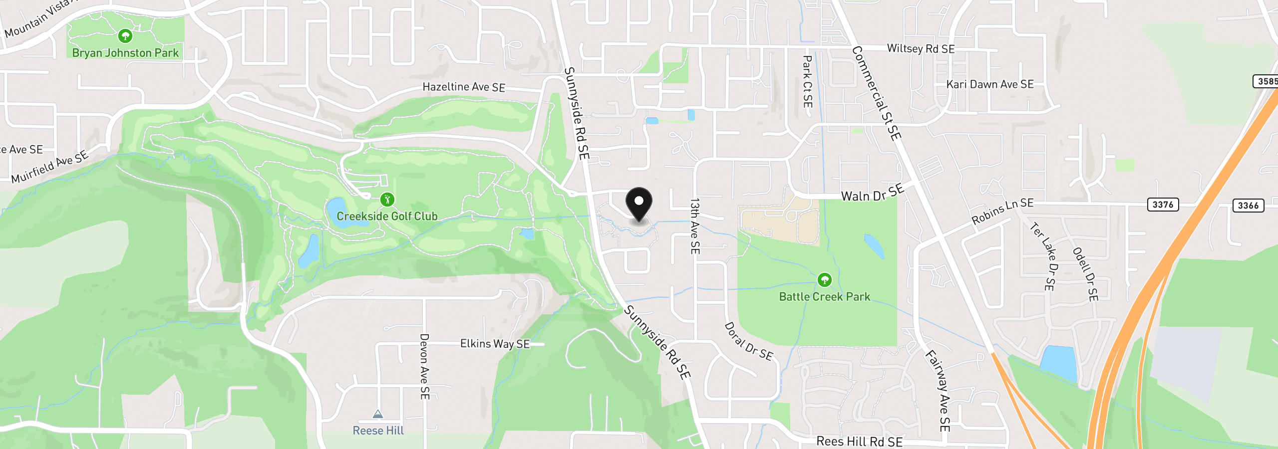 Map showing the location of 1143 Cayuse Cir SE, Salem, OR 97306