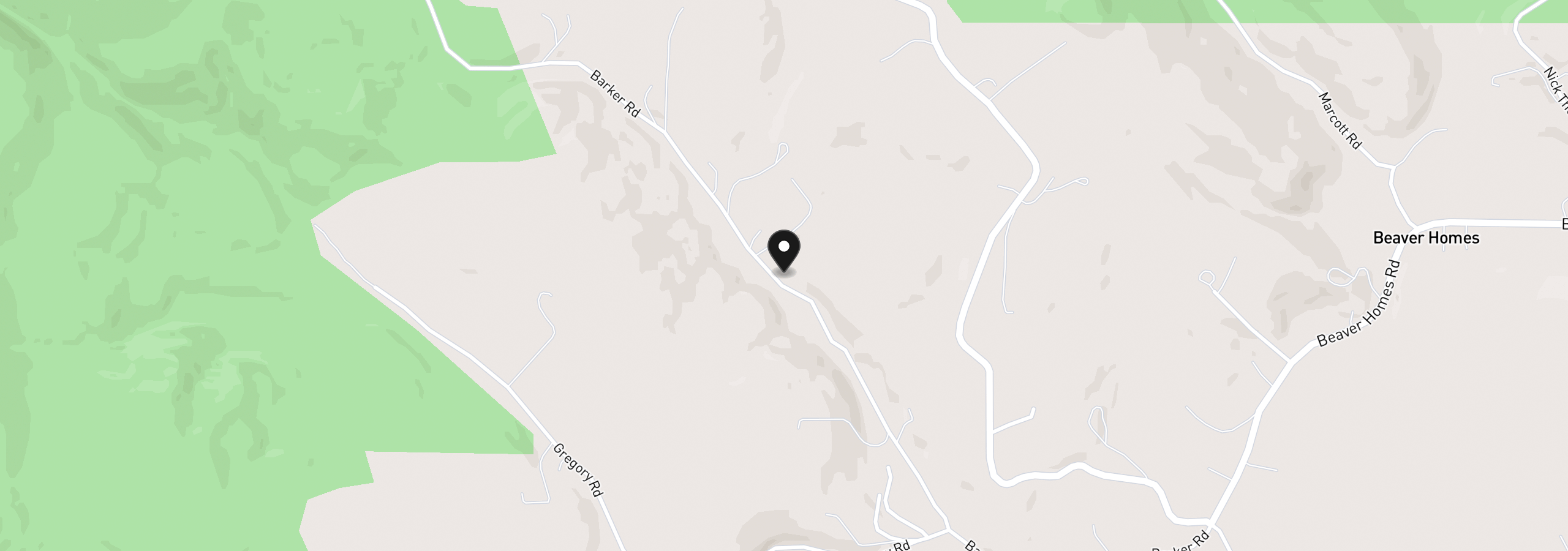 Map showing the location of Barker, Goble, OR 97048