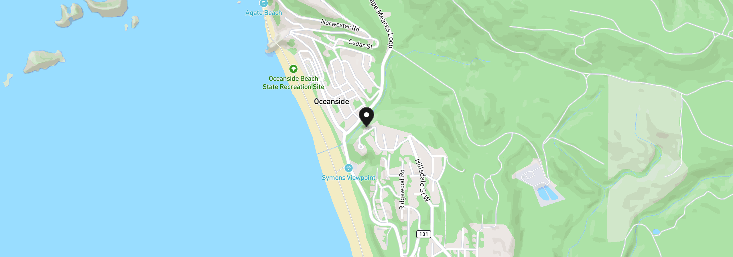Map showing the location of Castle Dr Tl16500, Oceanside, OR 97134