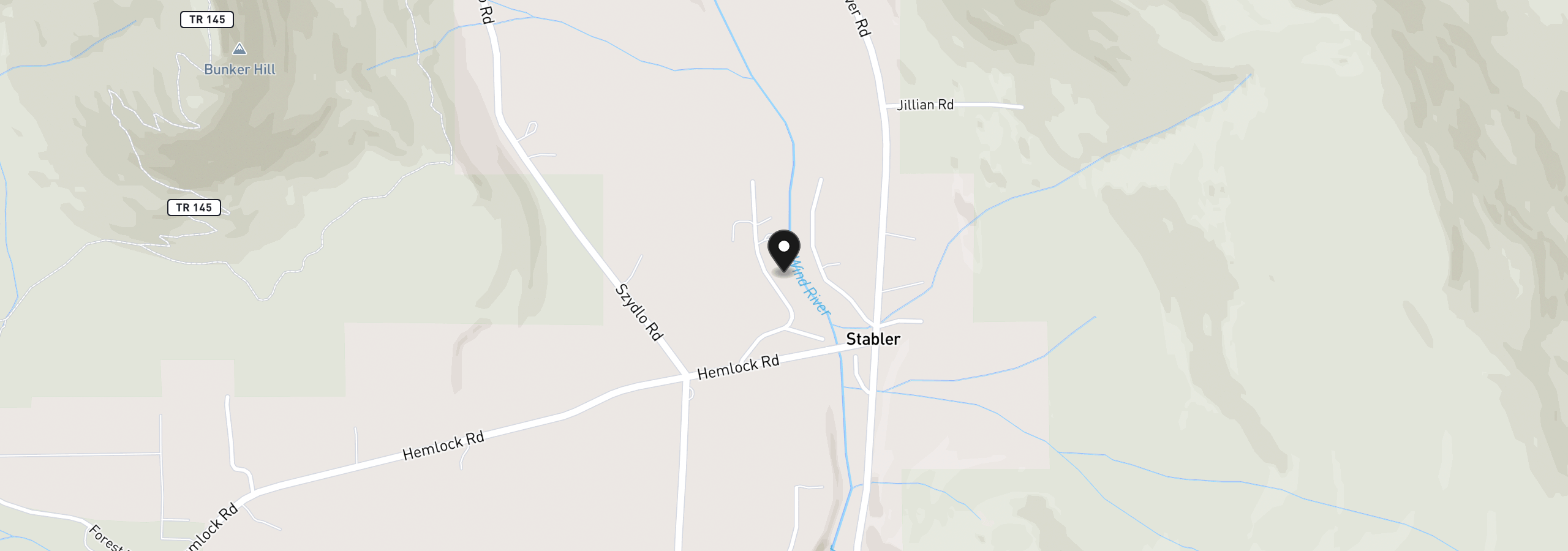 Map showing the location of 202 Edgewater Dr, Carson, Wa 98610