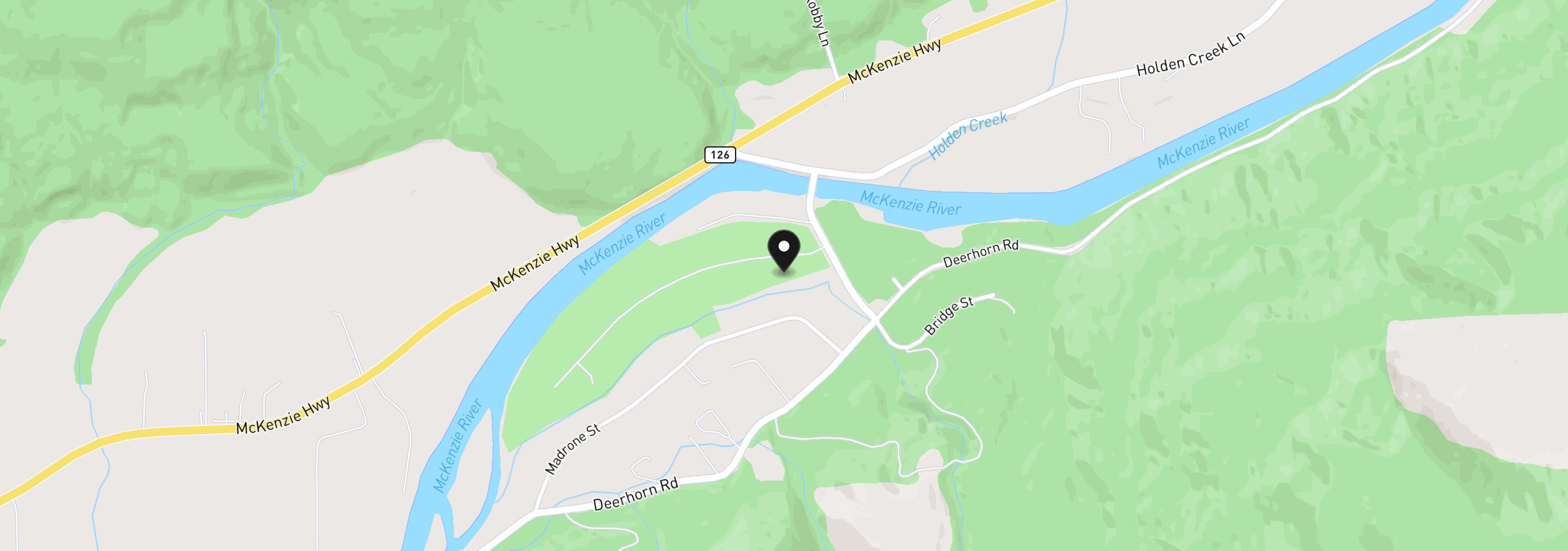 Map showing the location of 0 Omlid Dr 26, Springfield, OR 97478