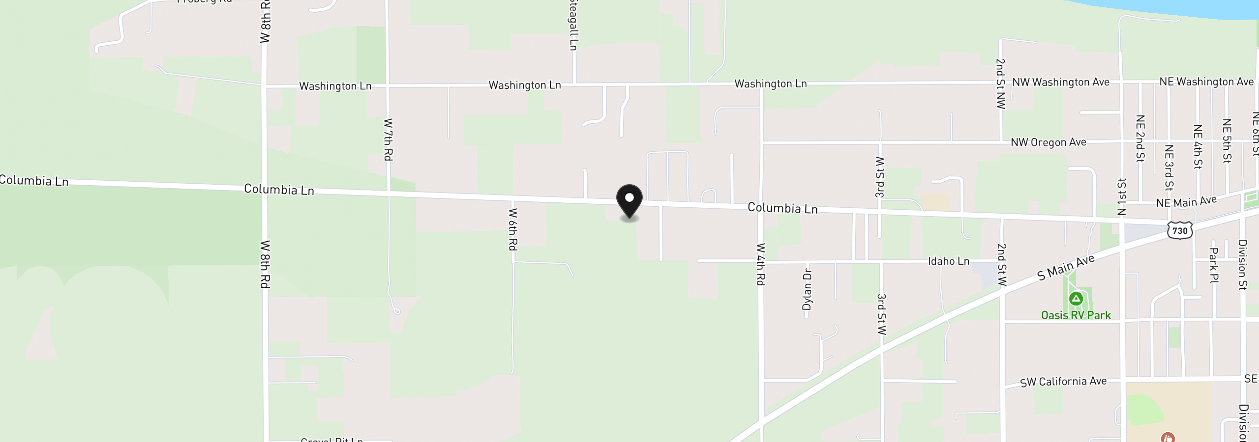 Map showing the location of 74890 Columbia Ln, Irrigon, OR 97844