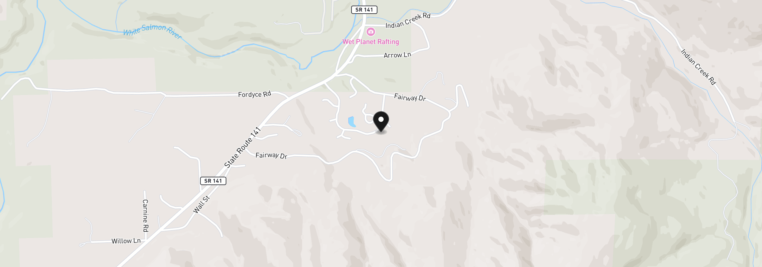 Map showing the location of Lot 19 Husum Greens, White Salmon, Wa 98672