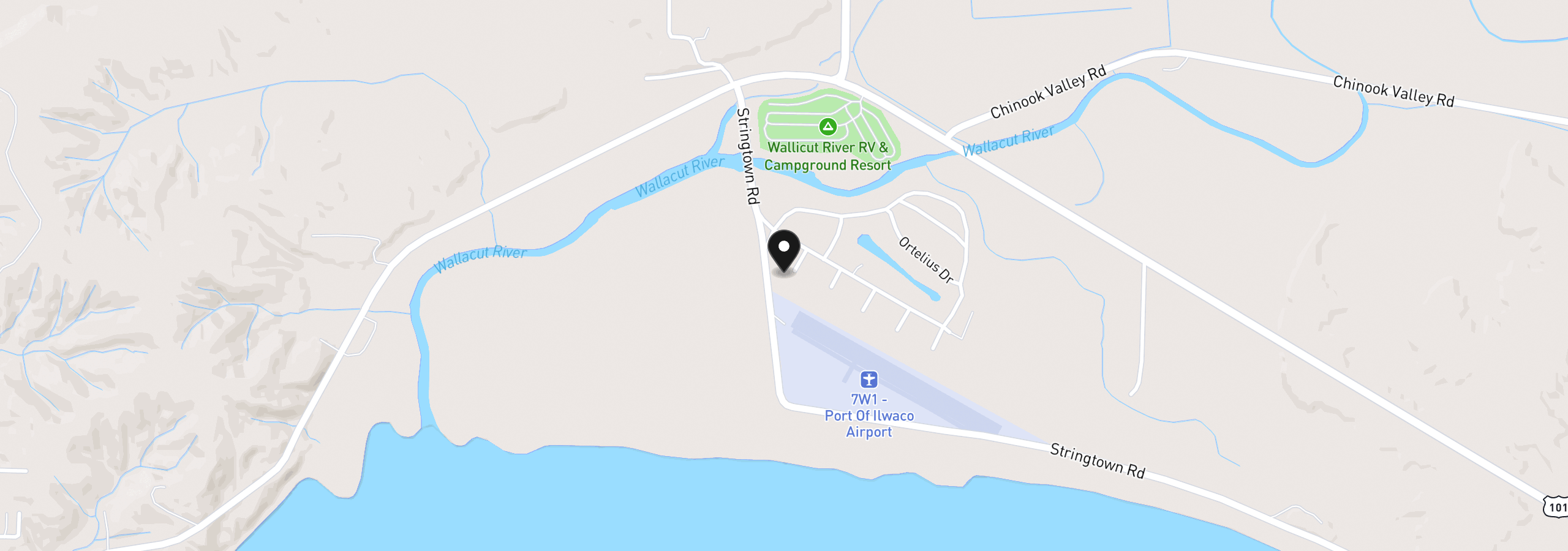 Map showing the location of 6804 Chattam Way, Ilwaco, Wa 98624