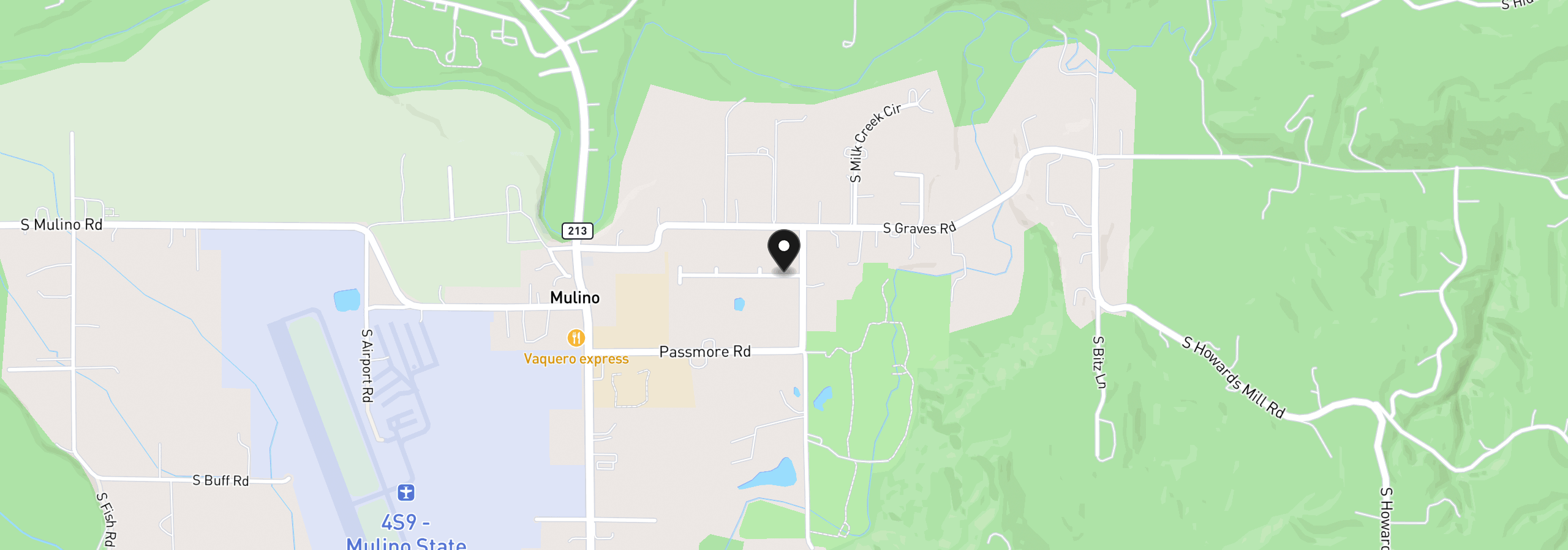 Map showing the location of 14082 S Kora Loiuse Ln, Mulino, OR 97042