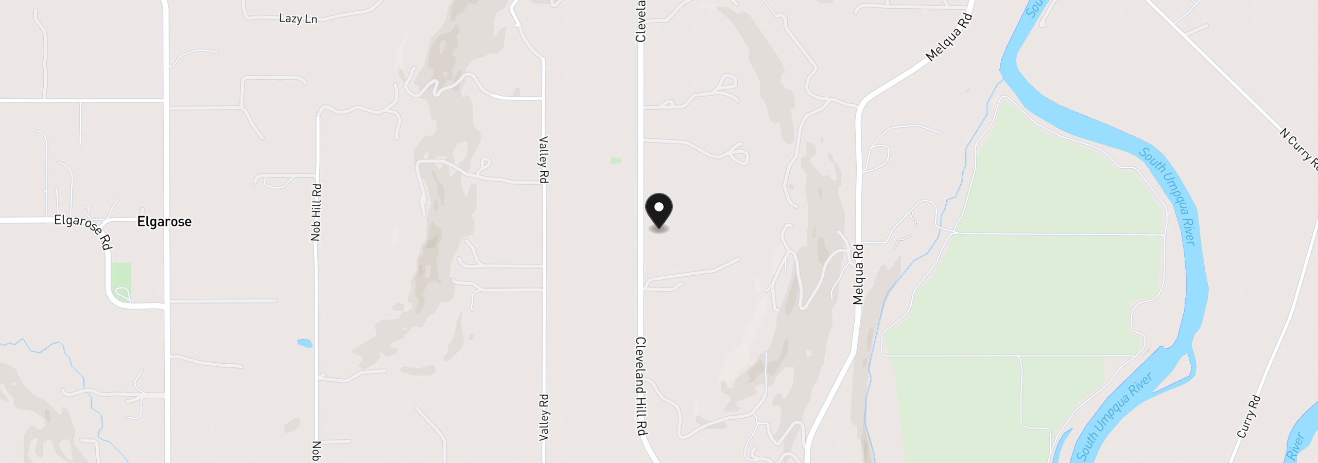 Map showing the location of 911 Cleveland Hill Rd, Roseburg, OR 97471