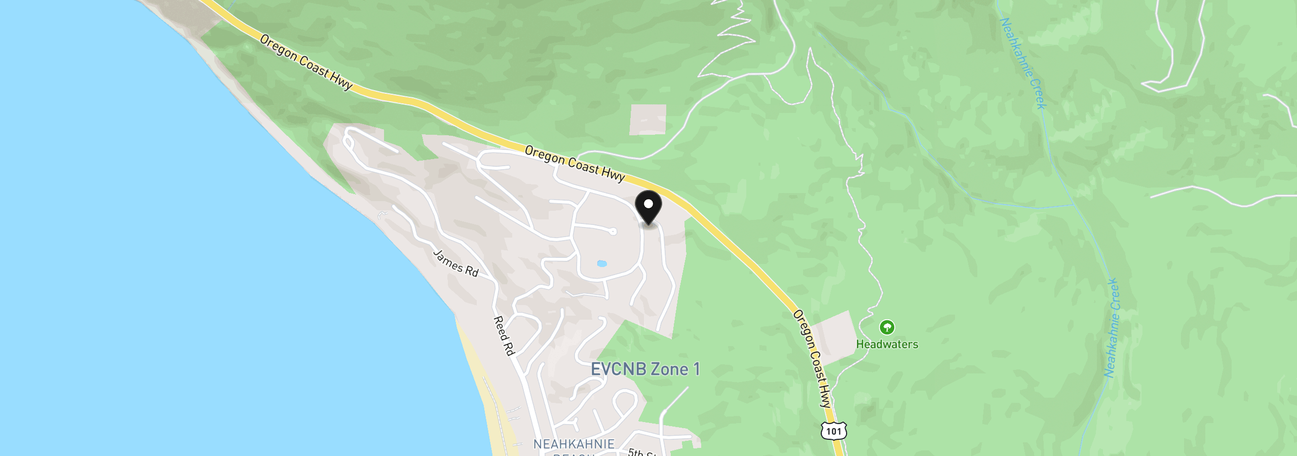 Map showing the location of Braeridge Dr 10, Manzanita, OR 97130
