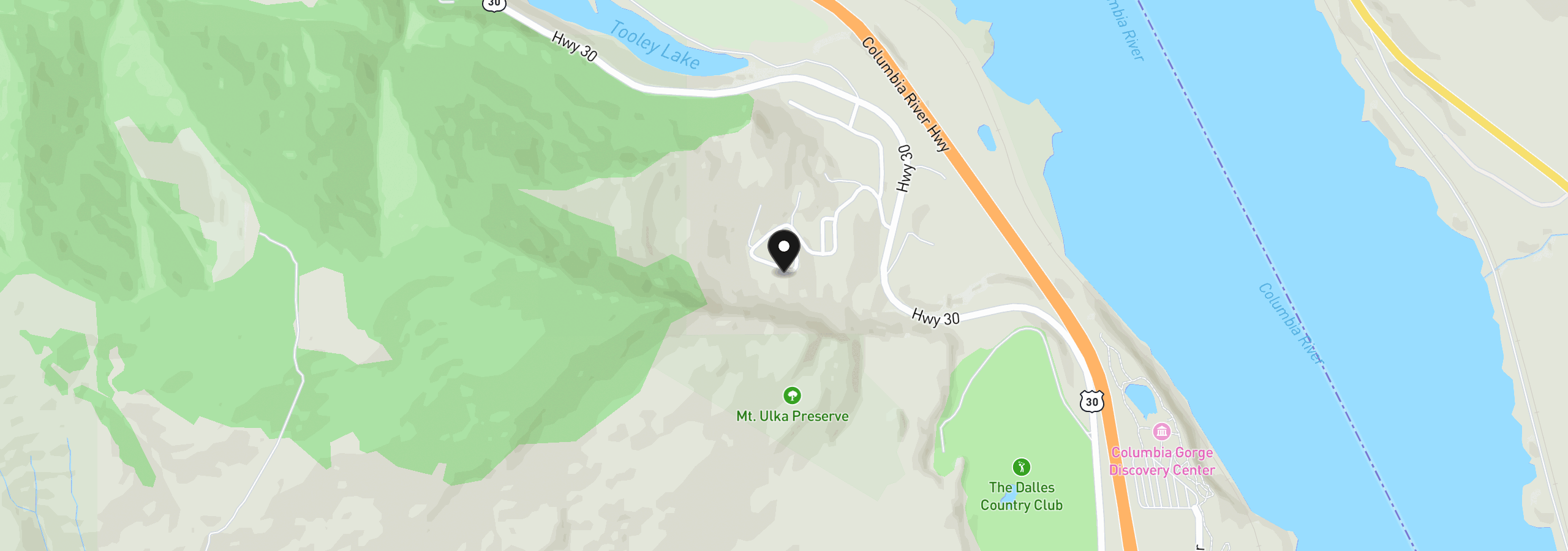 Map showing the location of 4545 Basalt St, The Dalles, OR 97058