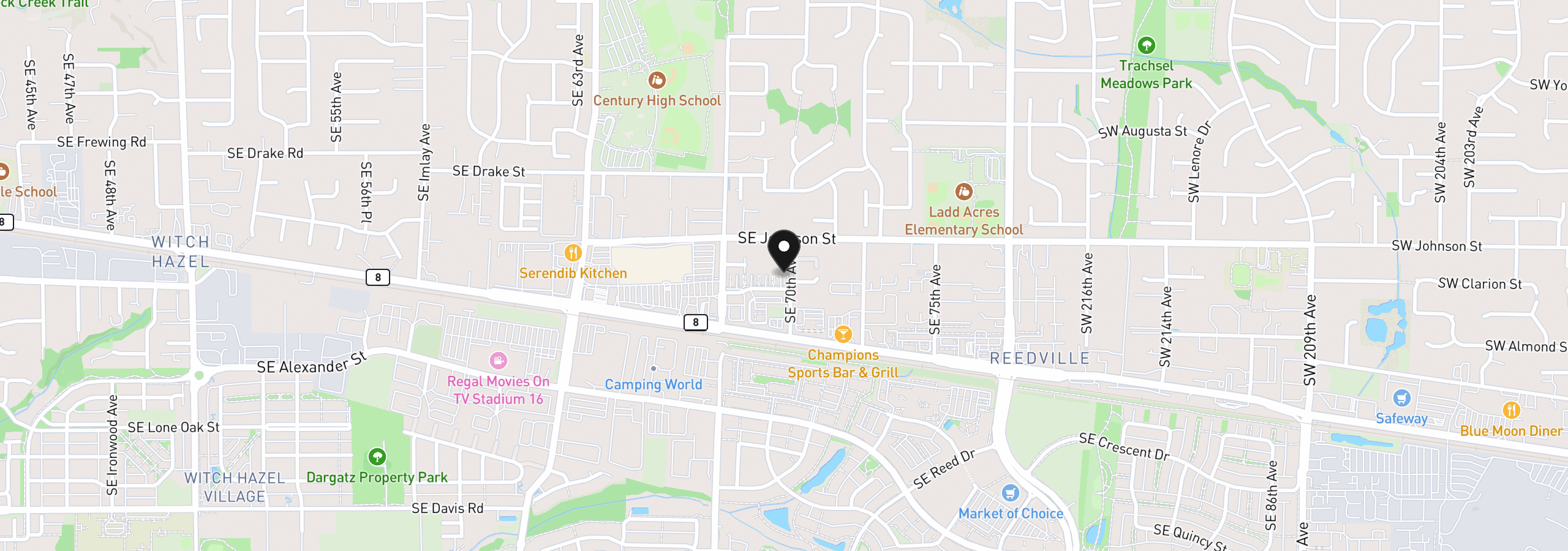 Map showing the location of 2756 SE Irwin Ct, Hillsboro, OR 97123