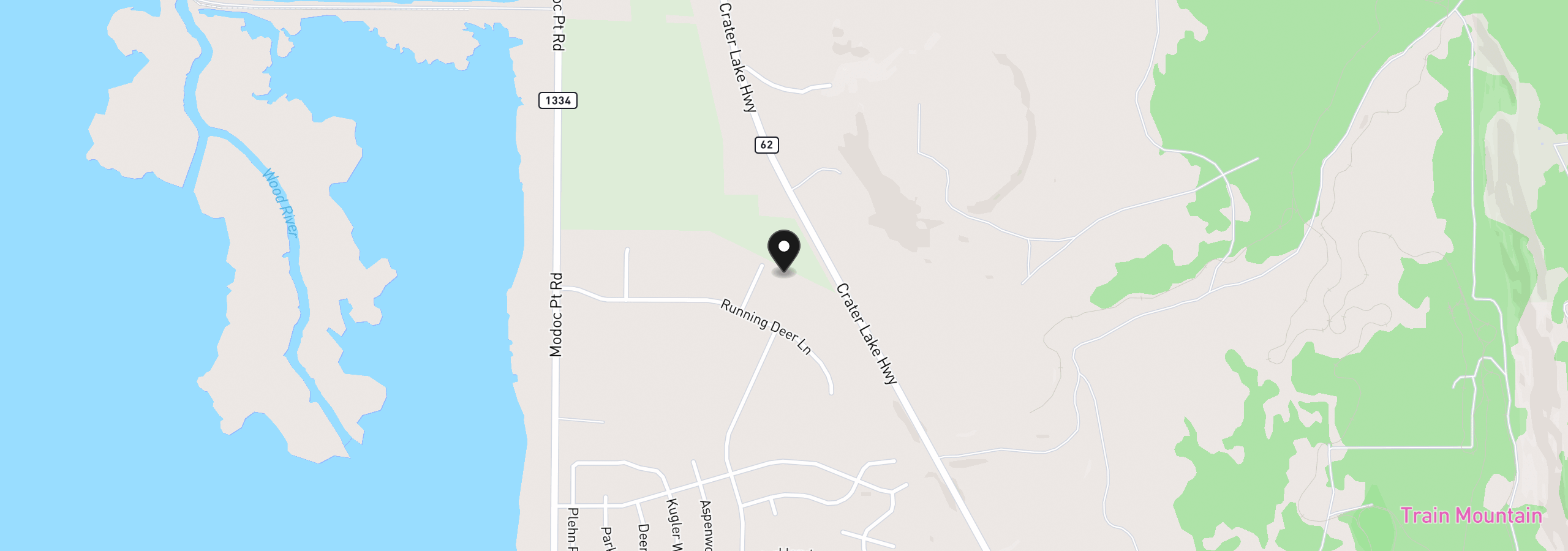 Map showing the location of Bennie Lane 10, Chiloquin, OR 97624