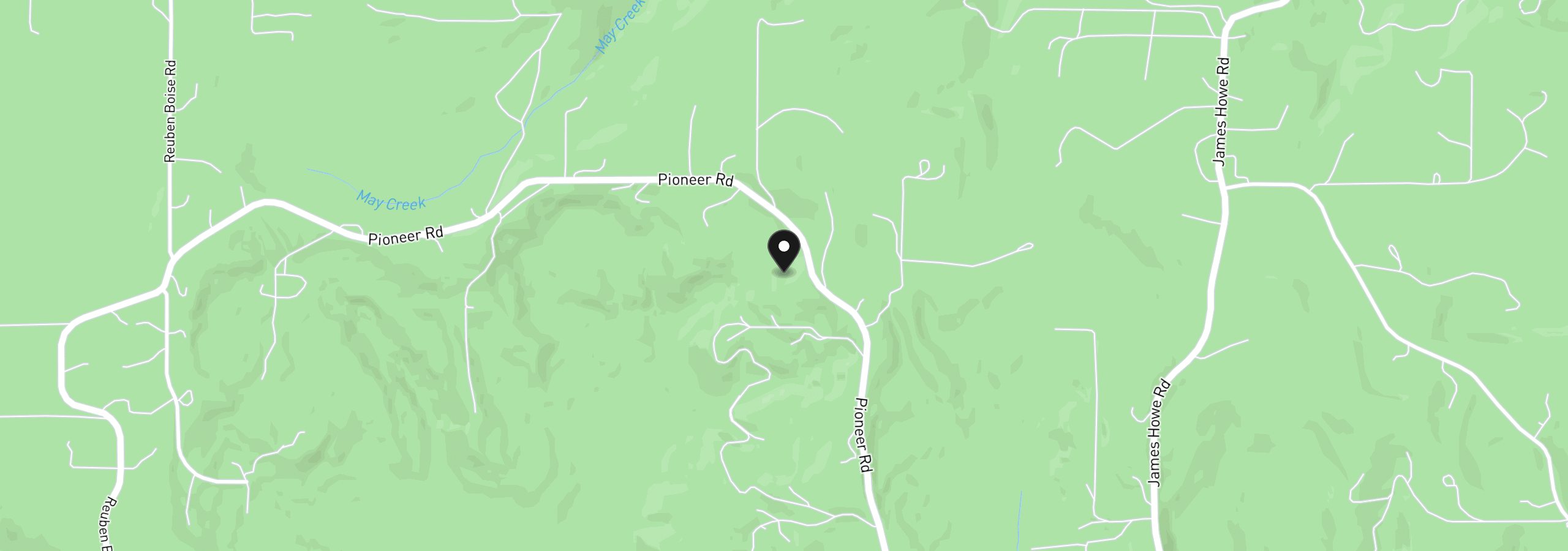 Map showing the location of 2115 Pioneer Rd, Dallas, OR 97338