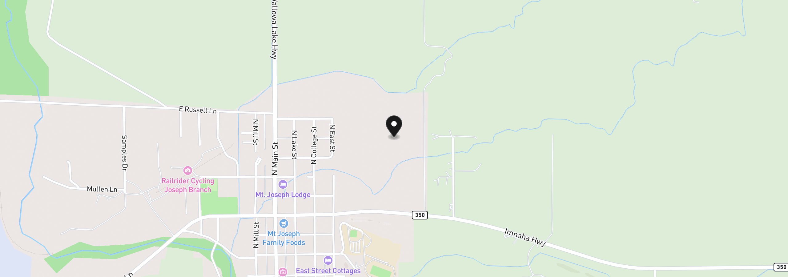 Map showing the location of 0 Simeon, Joseph, OR 97846
