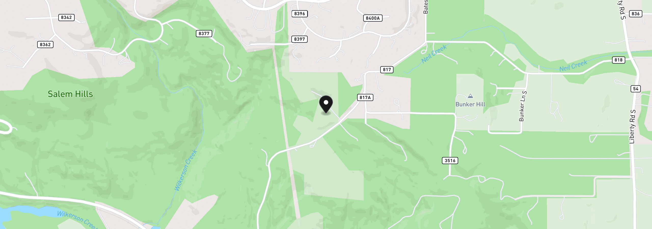 Map showing the location of 8683 Drury Ln, Salem, OR 97306