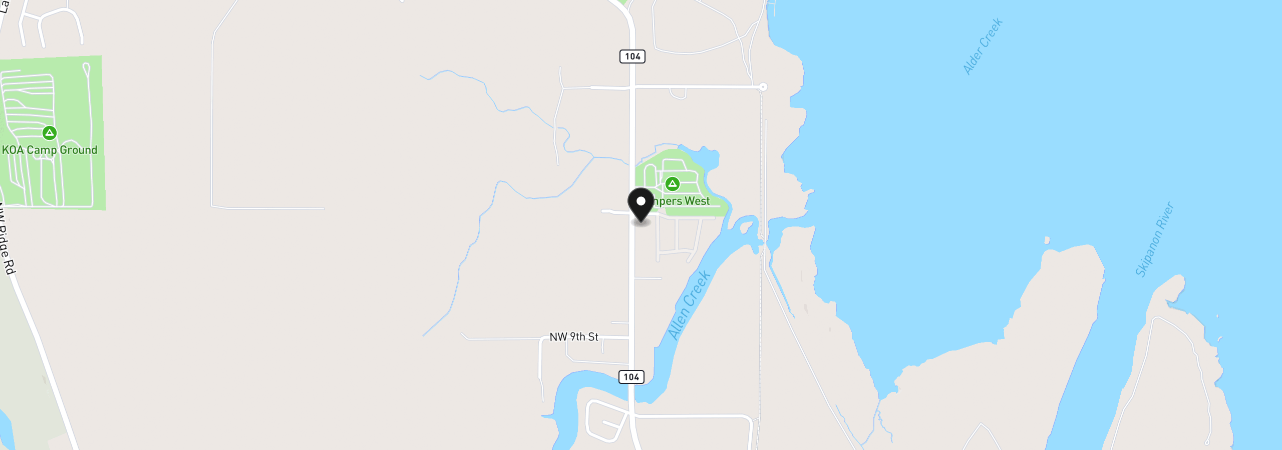 Map showing the location of 1062 NW Warrenton Dr, Warrenton, OR 97146