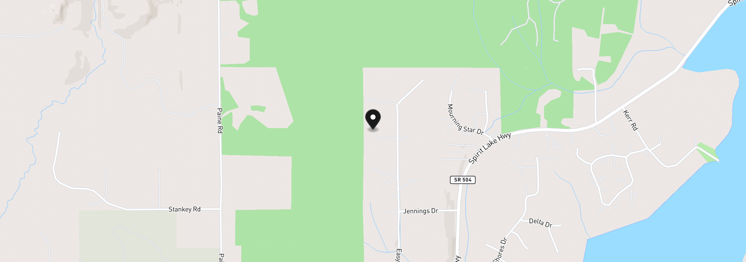 Map showing the location of 265 Easy Street Rd, Silver Lake, Wa 98645