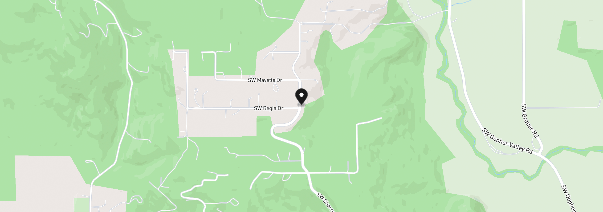 Map showing the location of 21945 SW Cherry Hill Rd, Sheridan, OR 97378