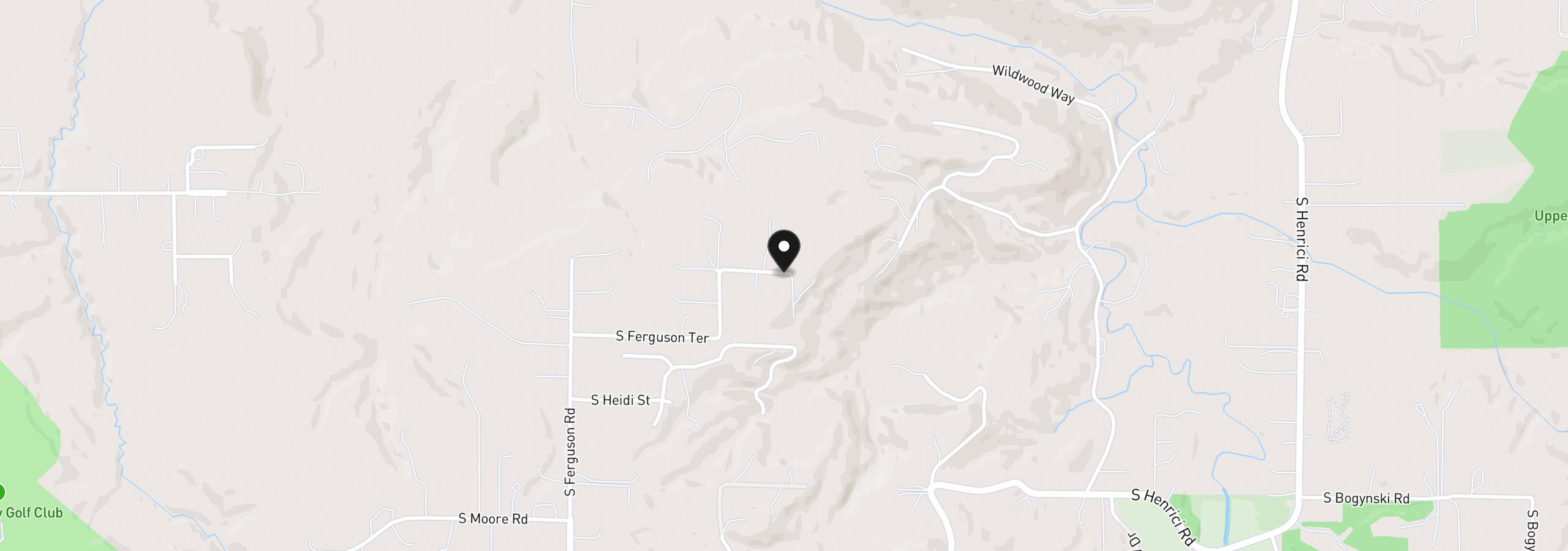Map showing the location of 19790 S Ferguson Ter, Oregon City, OR 97045