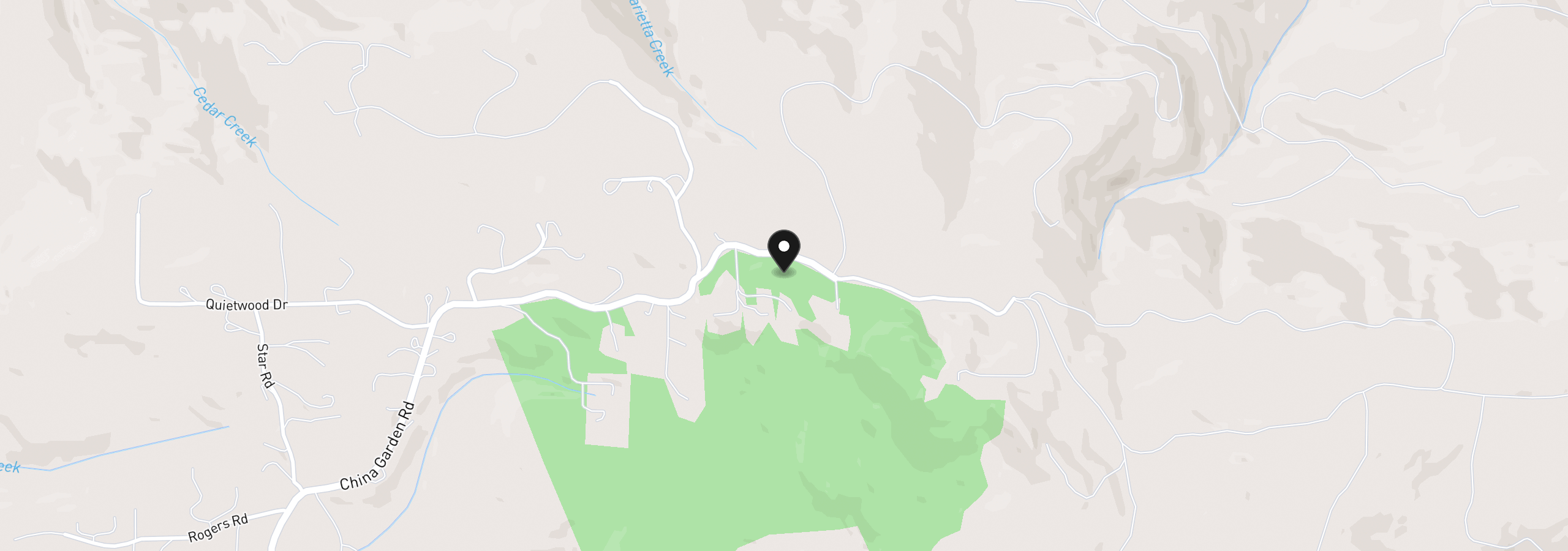 Map showing the location of 2497 China Garden Rd, Kalama, Wa 98625