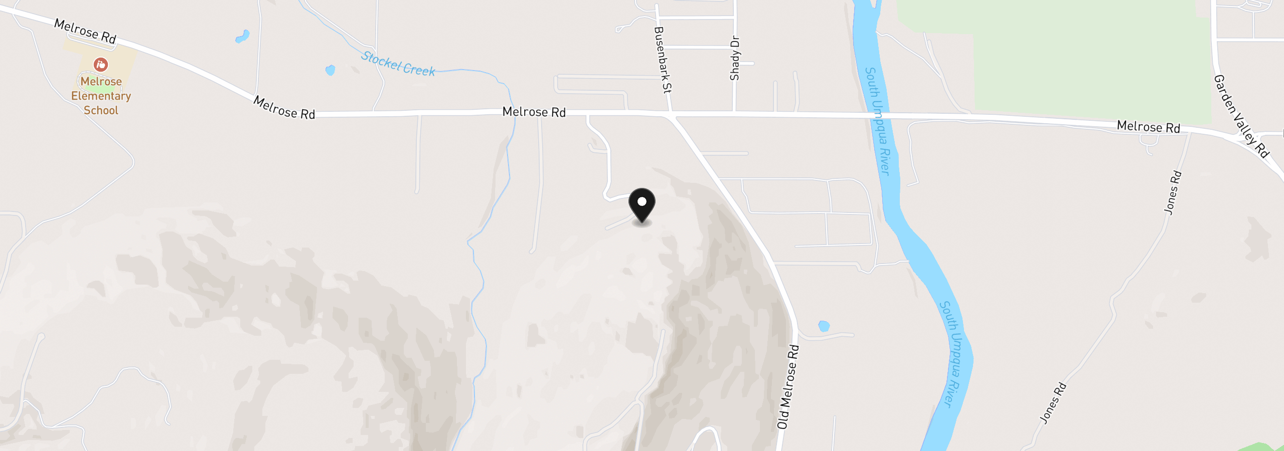 Map showing the location of 466 Laurel Dr, Roseburg, OR 97471
