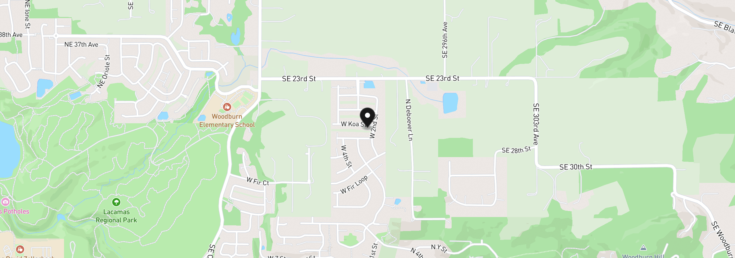 Map showing the location of 250 W Koa St Lot 99, Washougal, Wa 98671