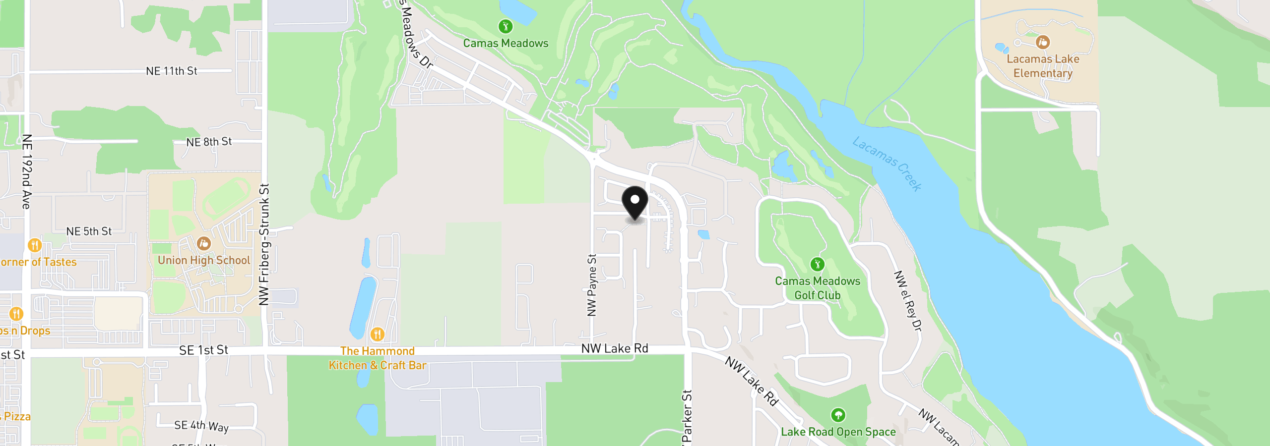 Map showing the location of 3836 NW 64th Ave #4, Camas, Wa 98607