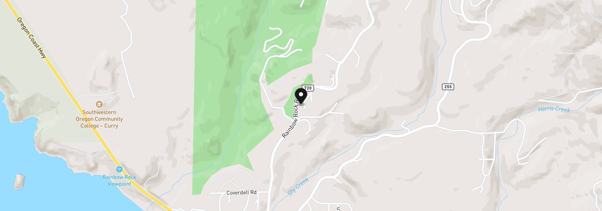 Map showing the location of 17812 Aqua Vista Ln, Brookings, OR 97415