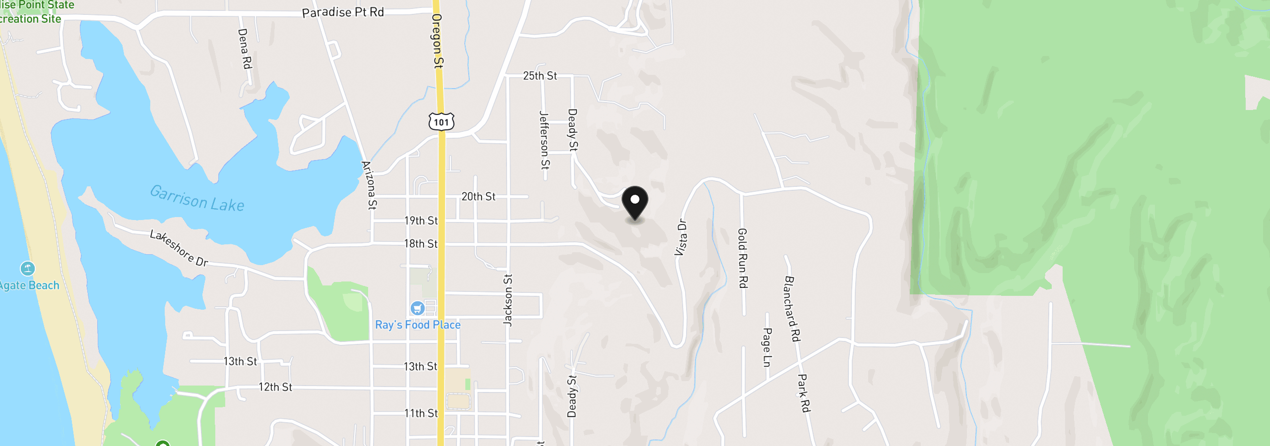 Map showing the location of Dee Terrace 8, Port Orford, OR 97465