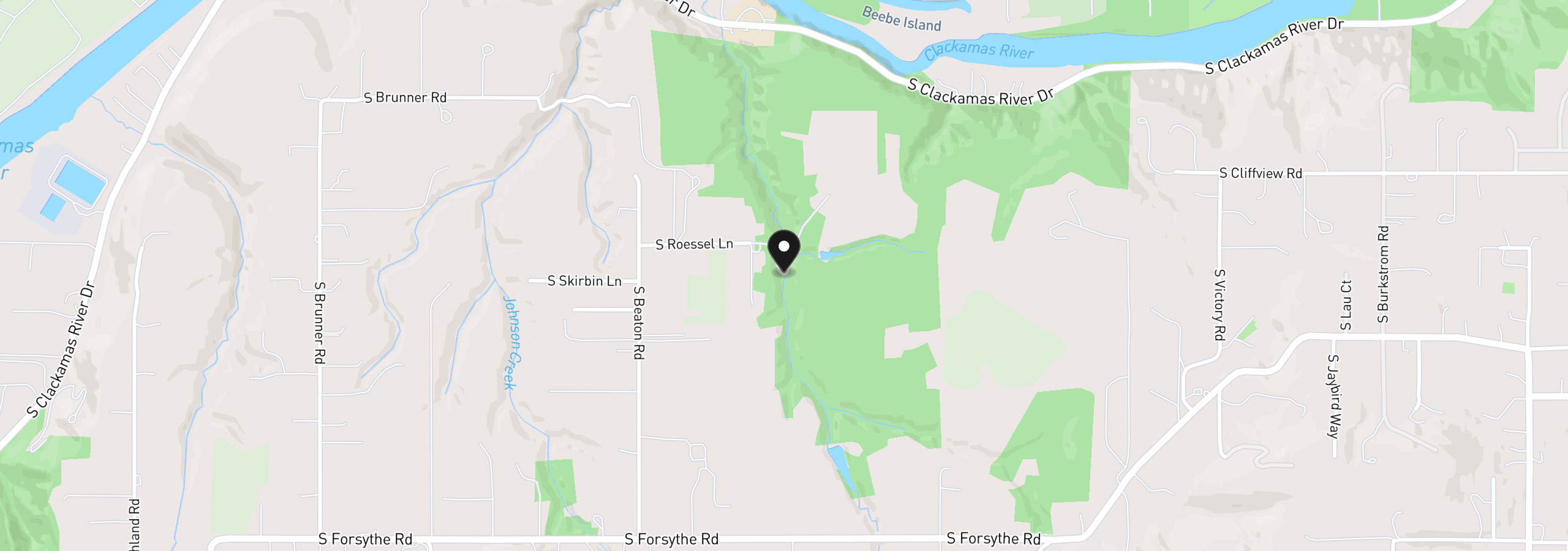Map showing the location of 0 S Beaton Rd, Oregon City, OR 97045