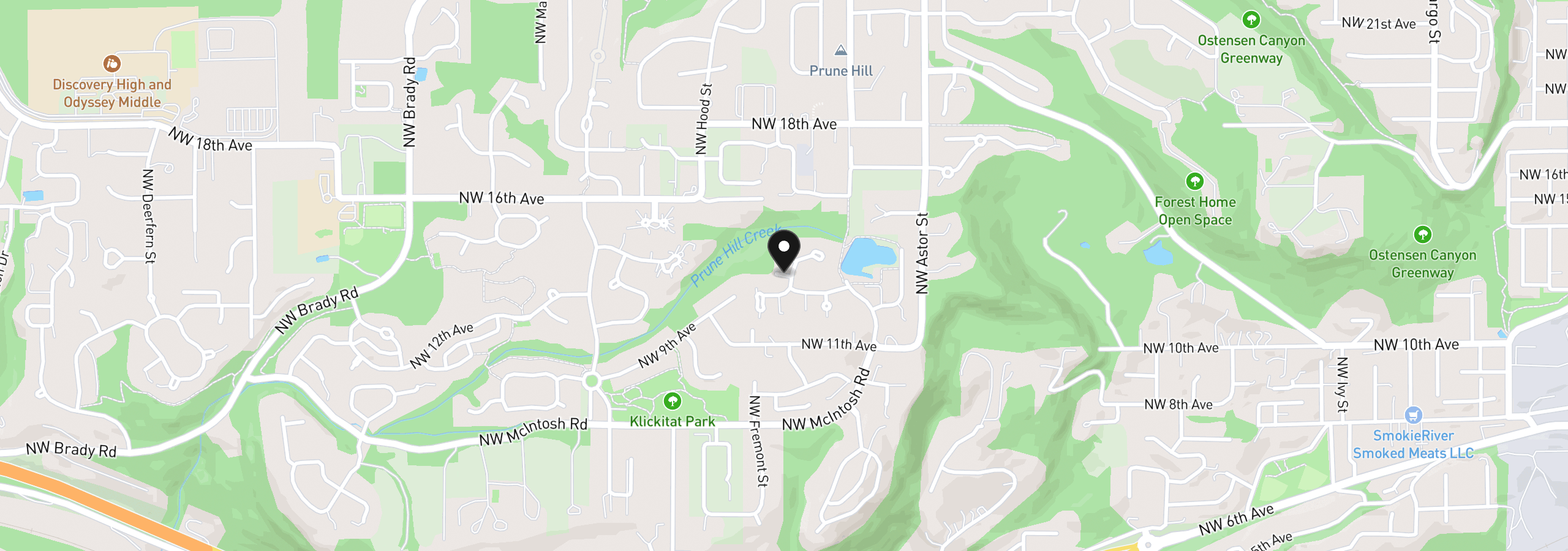 Map showing the location of 3011 NW 13th Cir, Camas, Wa 98607