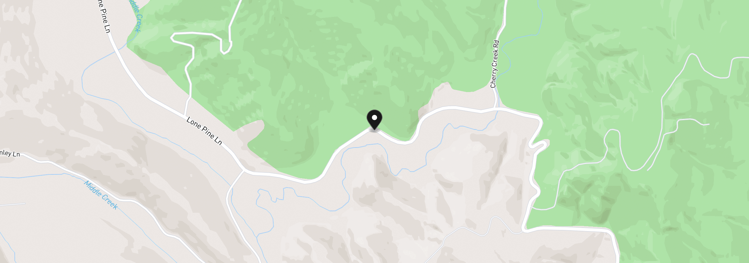 Map showing the location of 99996 Lone Pine Ln, Myrtle Point, OR 97458