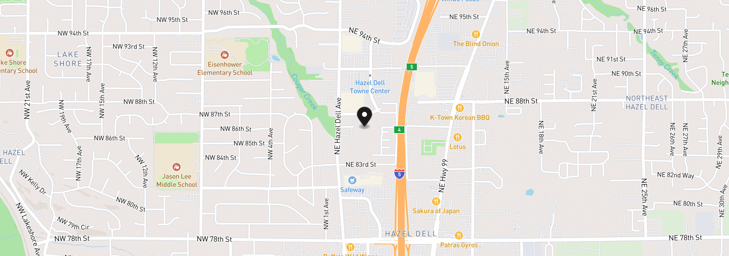 Map showing the location of 306 NE 85th St C, Vancouver, Wa 98665