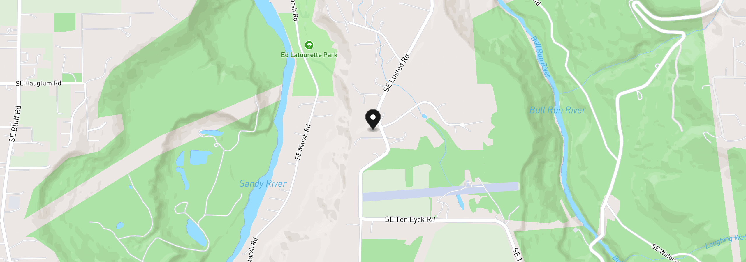 Map showing the location of 12353 SE Lusted Rd, Sandy, OR 97055