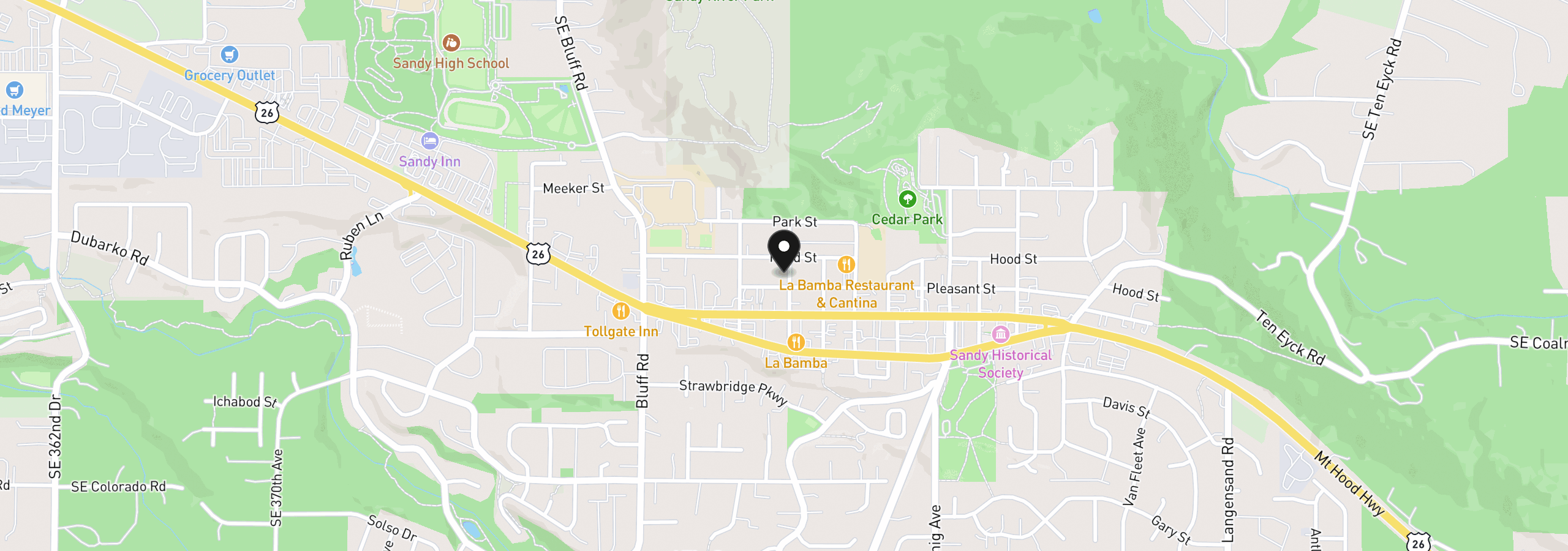 Map showing the location of 17271 Scales Ave, Sandy, OR 97055