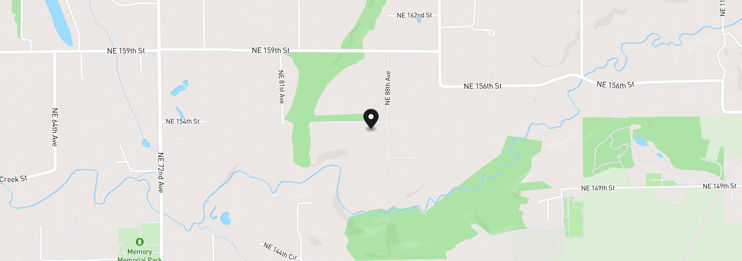 Map showing the location of 8711 NE 154th Cir, Battle Ground, Wa 98604