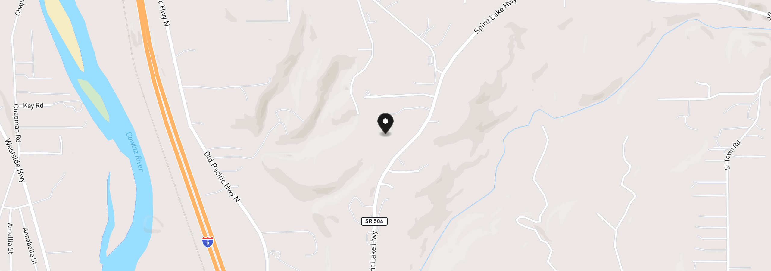 Map showing the location of 108 Lily Ln, Castle Rock, Wa 98611