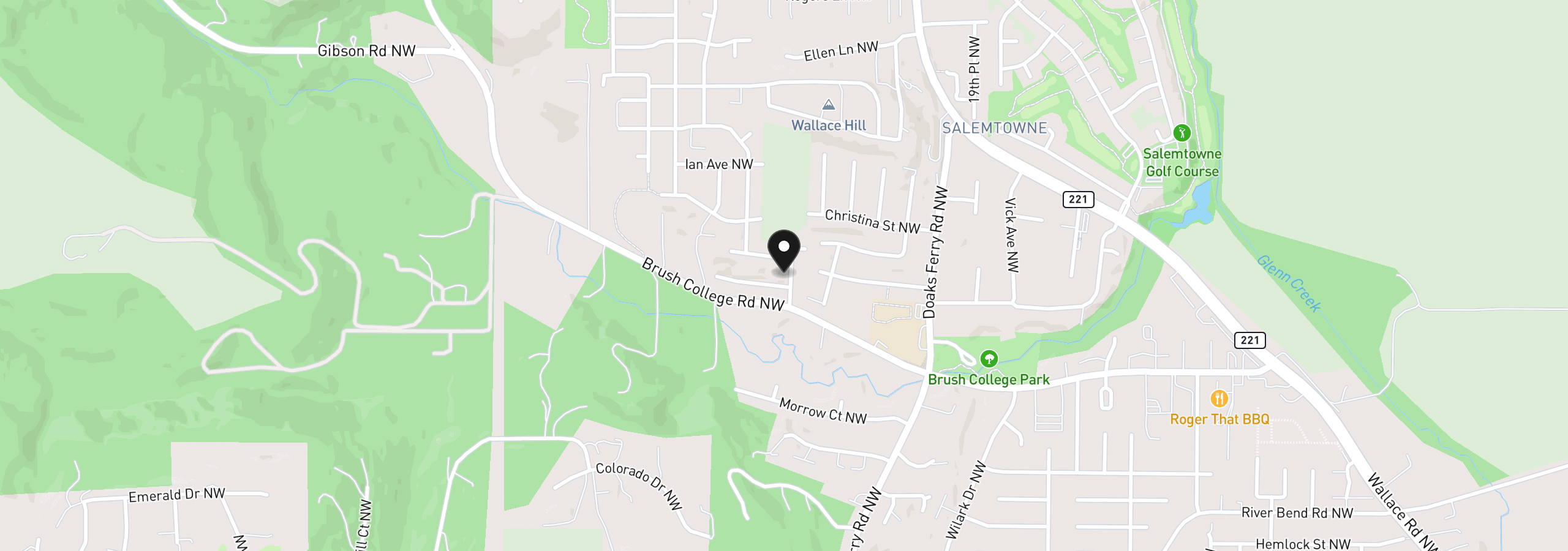 Map showing the location of 2747 Conner St NW, Salem, OR 97304