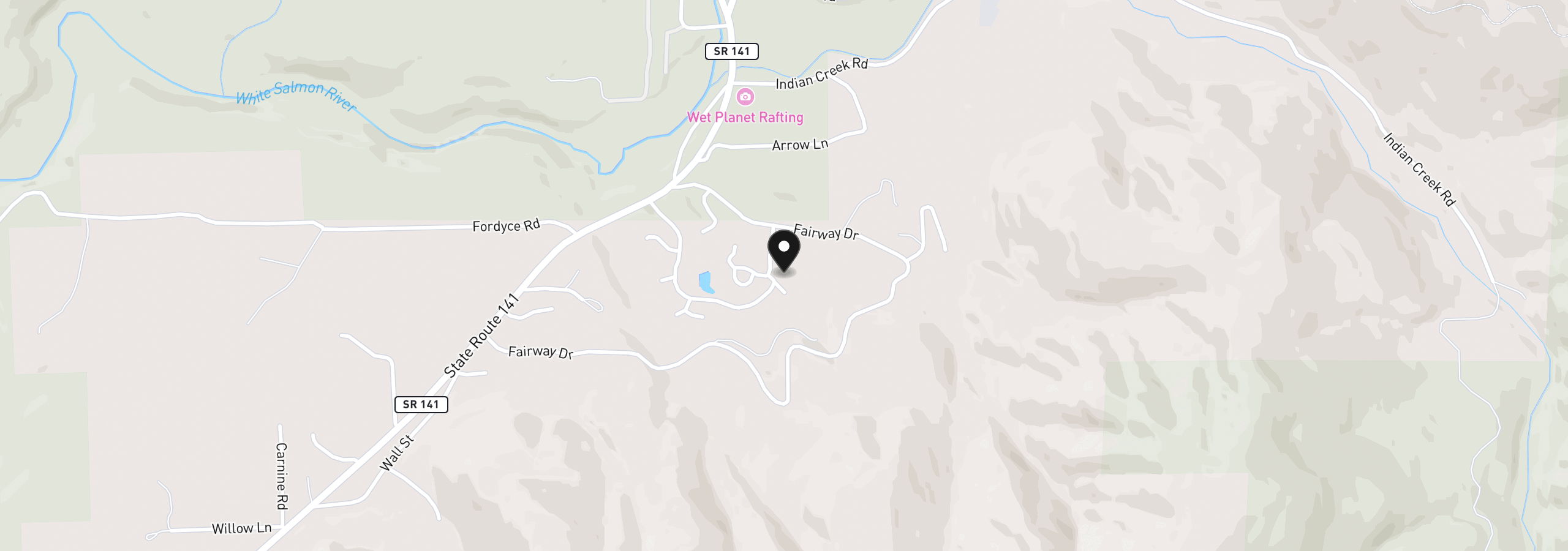 Map showing the location of Lot 23 Husum Greens, White Salmon, Wa 98672