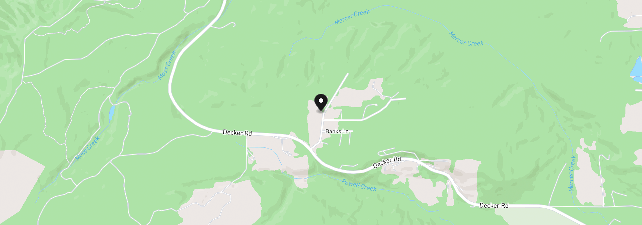 Map showing the location of 30834 SW Decker Ridge Rd, Corvallis, OR 97333
