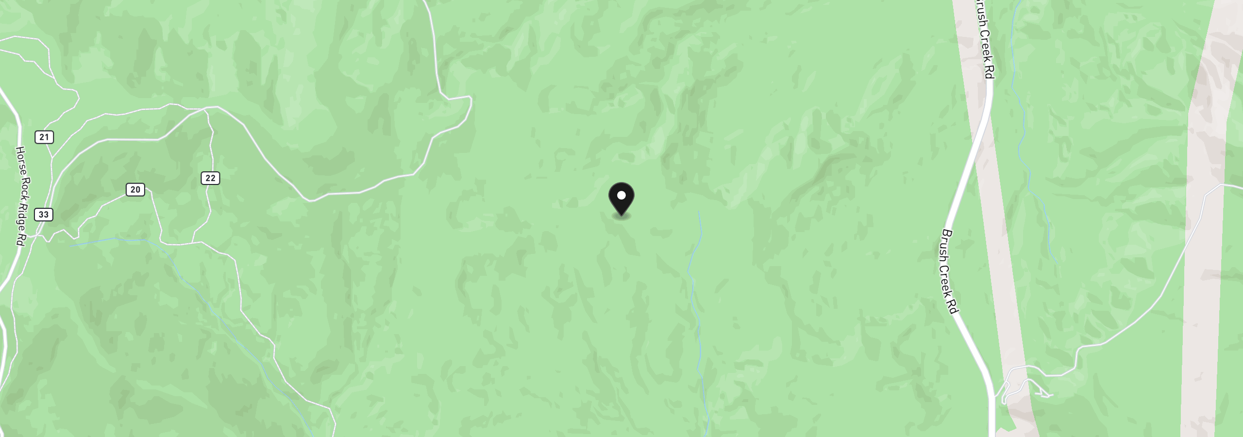 Map showing the location of Brush Creek Rd, Marcola, OR 97454