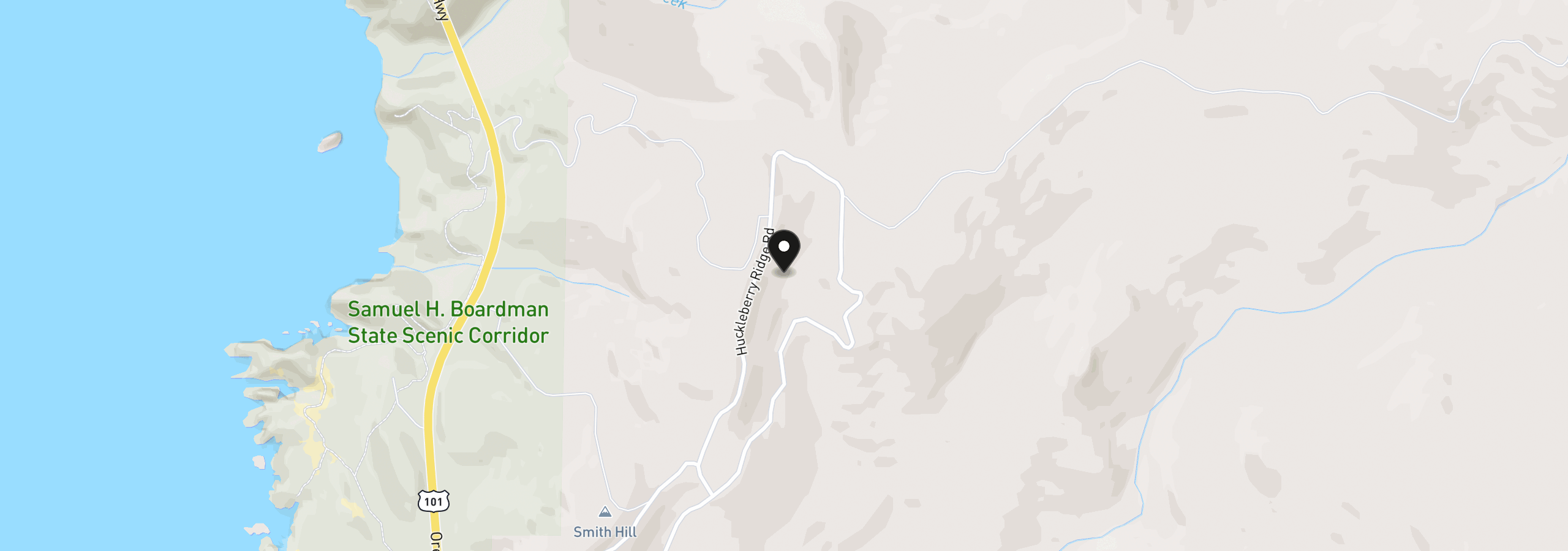 Map showing the location of 20313 Whaleshead Rd, Brookings, OR 97415