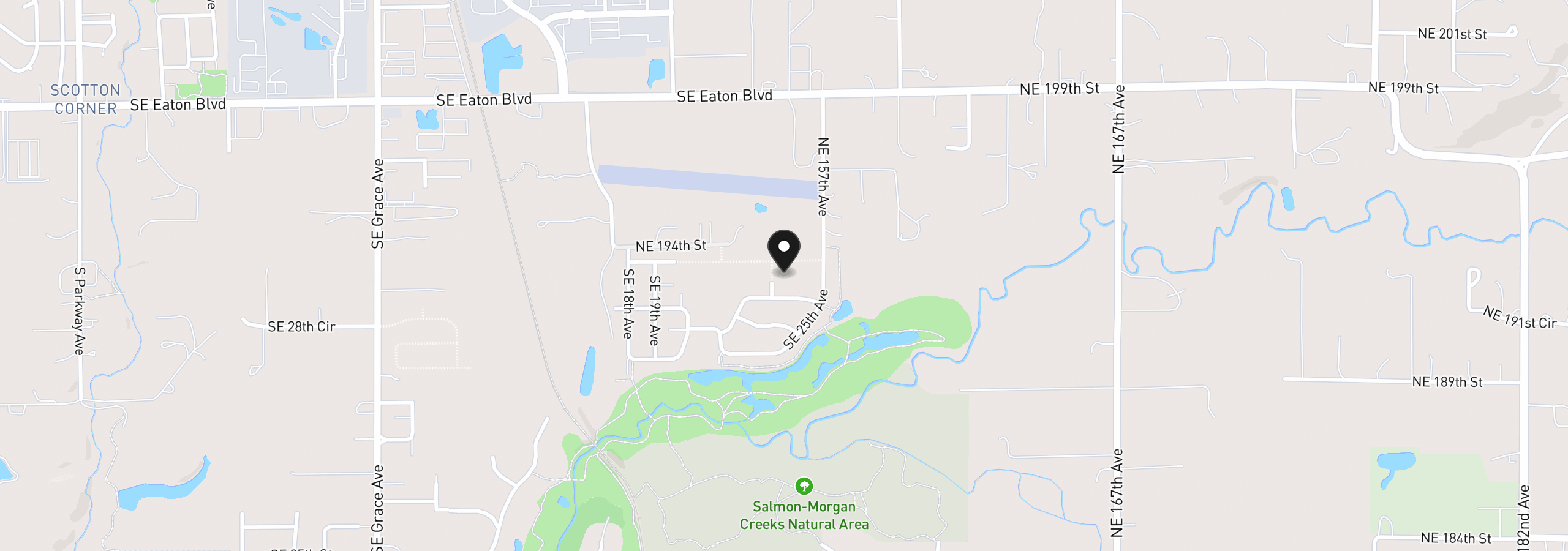 Map showing the location of 2603 SE 23rd Ave, Battle Ground, Wa 98604